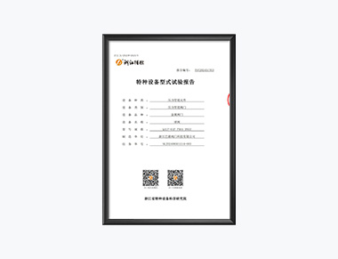 Special Equipment Type Test Report - Ball Valve